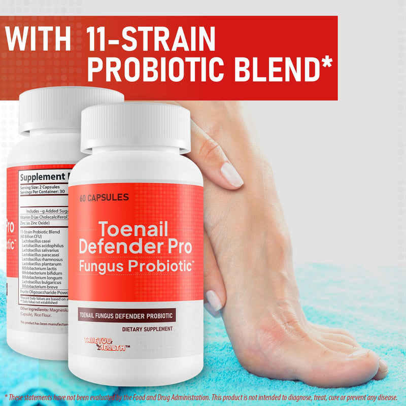 Toenail Defender Pro Fungus Probiotic - Our Best Fungus Defend Probiotics - Toe Nail Probiotics - Natural Formula for Toe & Fingernails - Toenail Defender Probiotic Defend Pills