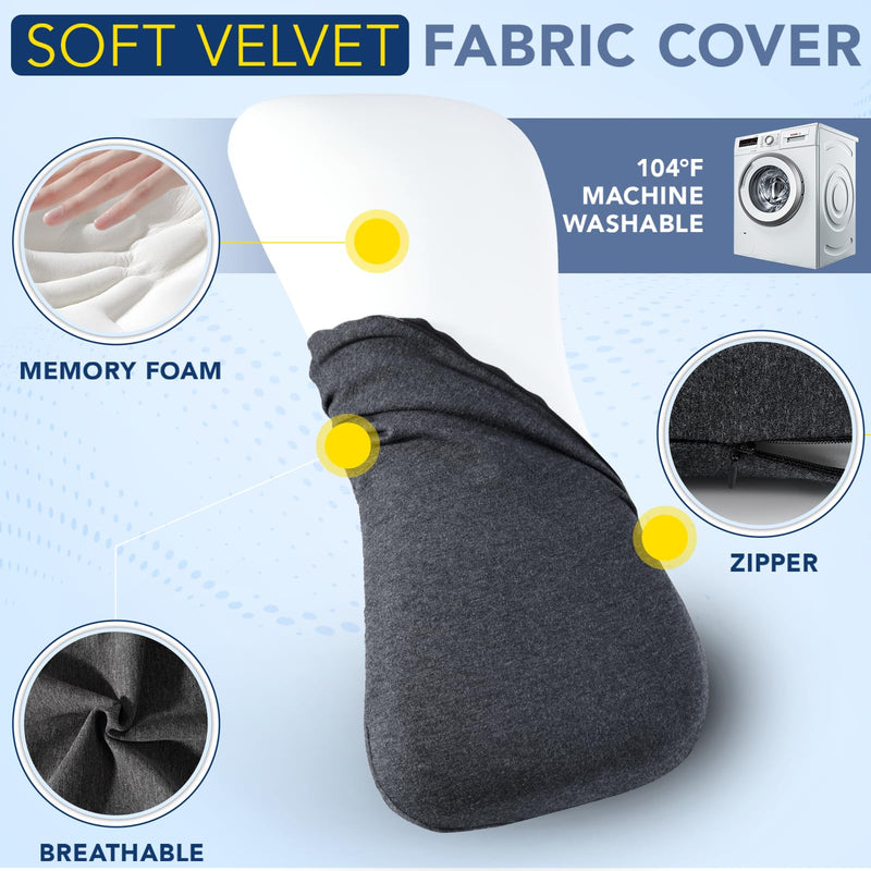 [Australia] - Lumbar Support Pillow for Sleeping Memory Foam Lumbar Pillow for Lower Back Pain Relief Back Support Pillow for Side,Back and Stomach Sleepers-Bed Wedge Bolster Pillow Bed Rest Pillow Standard 