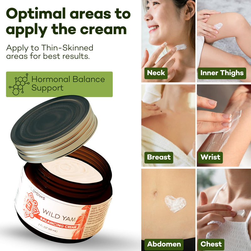 [Australia] - Wild Yam Balancing Cream, 2 OZ - 1st Place Winner at the 2023 International Herb Symposium for Creams and Salves! Proudly Farmed, Crafted and Packaged in WI, USA. 