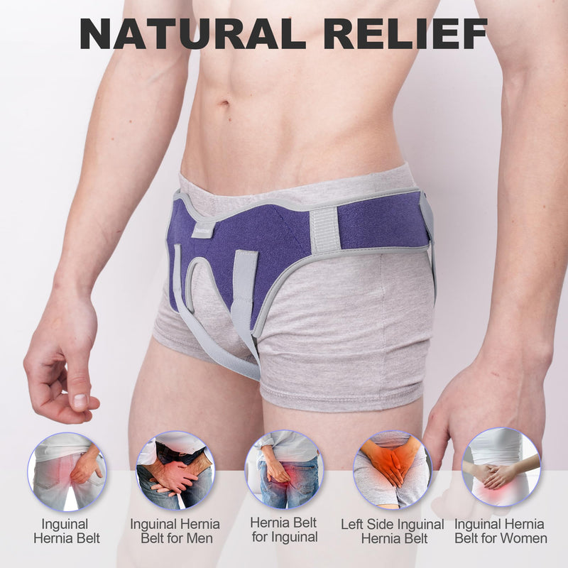 [Australia] - ZHENSTONE Hernia Belt Binder for Single/Double Inguinal or Sports Hernia, Hernia Support Brace for Men for Women Pain Relief Recovery Strap with 2 Removable Compression Pads 1 