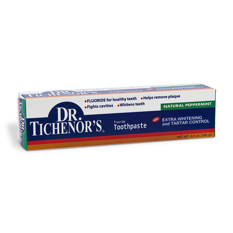 [Australia] - Dr. Tichenor's Extra Whitening and Tartar Control Fluoride Toothpaste - Cavity Fighting, Plaque Removal, and Teeth Whitening, with Natural Peppermint Flavor - 6.4 Ounce (Pack of 2) 