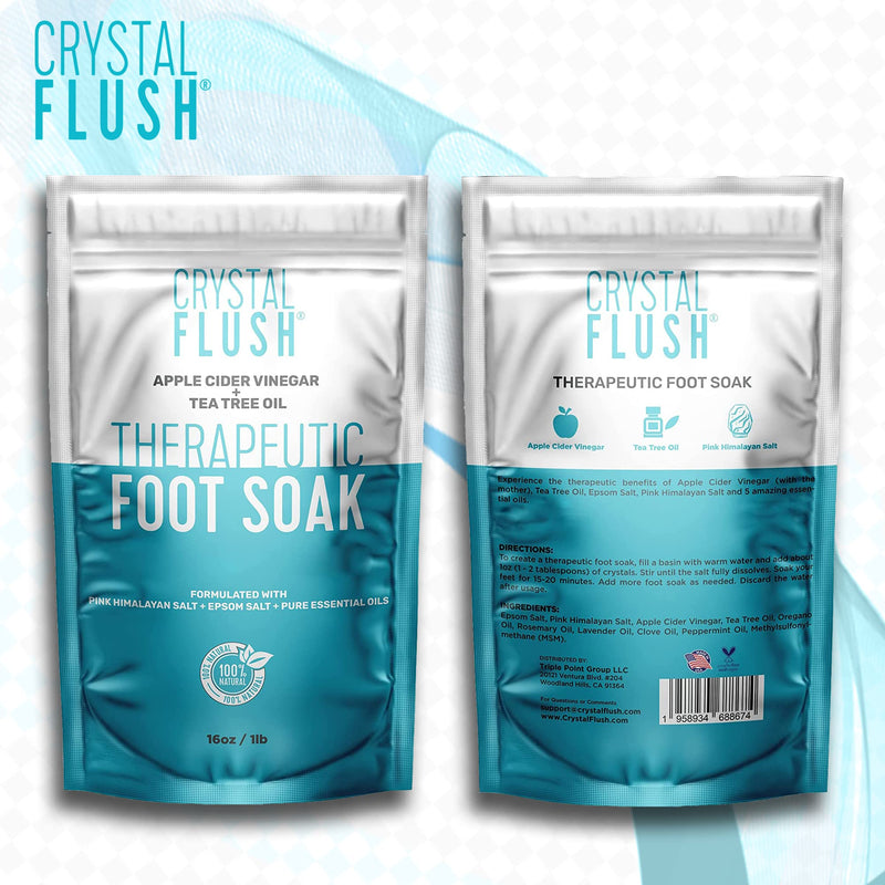 [Australia] - Foot Soak with Apple Cider Vinegar, Tea Tree Oil & Pink Himalayan Salt – Deodorizes 16 oz - Discover More About Our Complete 2-Step Anti-Fungal Solution & Related Skincare Tips by Visiting us Online 