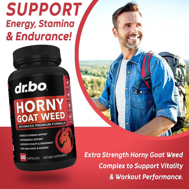 [Australia] - Horny Goat Weed For Men and Women - 1590mg Extra Max Male Enhancement, Stamina, Endurance, Performance - Maca Root, Tribulus, Muira Puama, L Arginine Ginseng Hornygoatweed for Men & Women - 60 Pills 