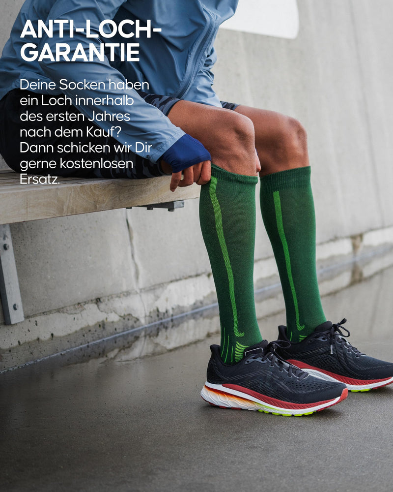 [Australia] - DANISH ENDURANCE compression stockings, sports compression socks, support stockings, thrombosis stockings, 21-26 mmHg, unisex, for men and women, plain black 43-47 