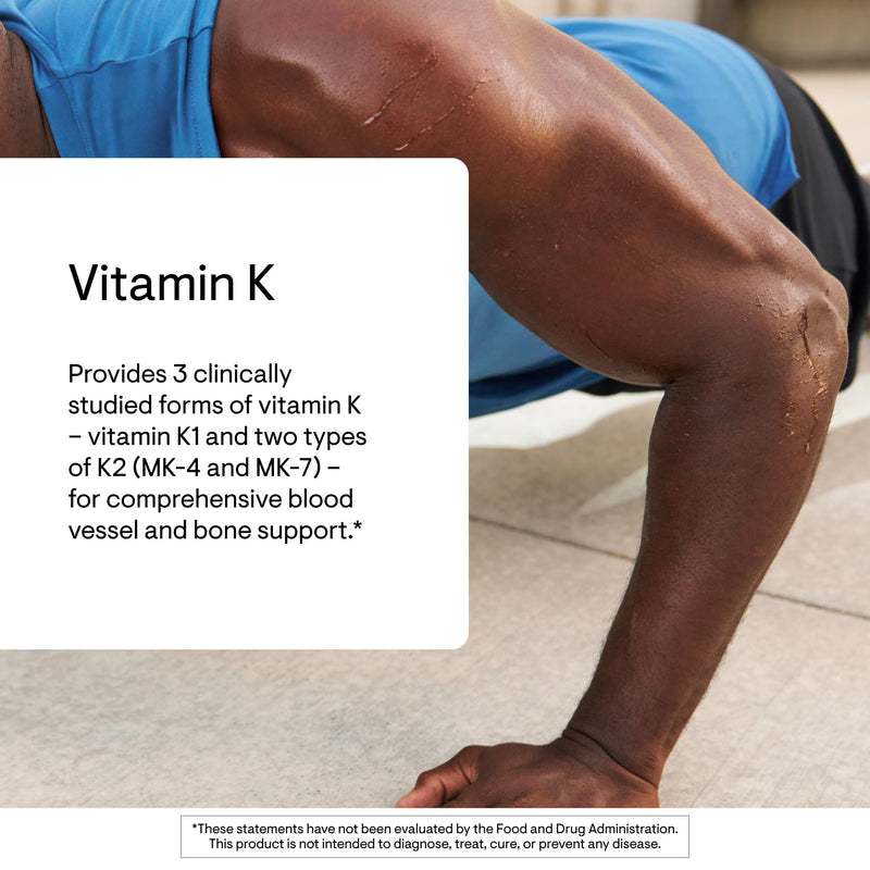 THORNE - Vitamin K - Vitamins K1 and K2 (as MK-4 and MK-7) Capsule Supplement - Supports Strong Bones* - Clinically Studied Ingredients - Third-Party Certified - Gluten, Dairy & Soy-Free - 60 Capsules