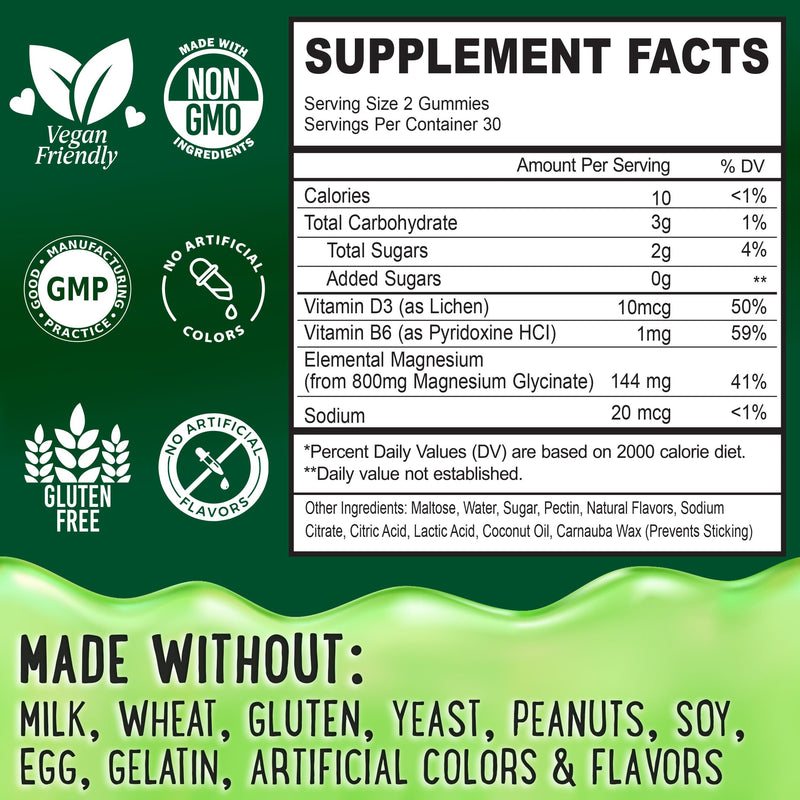 OH MY CHEWY Magnesium Gummies Bundle – 2 Bottles (60 Each) – Strawberry Banana & Apple Kiwi