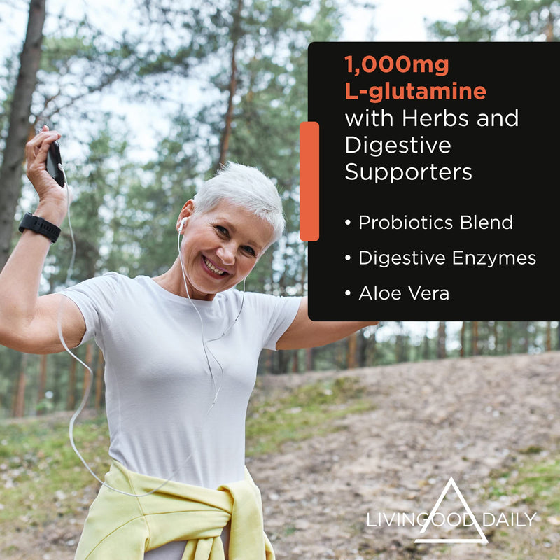 [Australia] - Livingood Daily Gut Cleanse Detox for Women & Men, GI Support (120 Vegetarian Capsules) - Gut Pills for Detox Cleanse with MSM, L-Glutamine, & Digestive Enzyme - Gluten-Free, Non-GMO, & Allergen-Free 