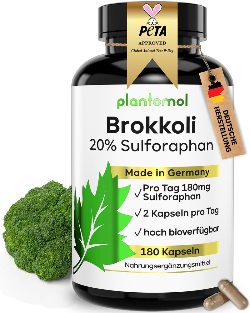 [Australia] - 20% sulforaphane! 180 high-dose sulforaphane capsules made from broccoli extract with 90 mg sulforaphane per capsule - high-dose broccoli capsules made from broccoli sprouts 99 g (pack of 1) 