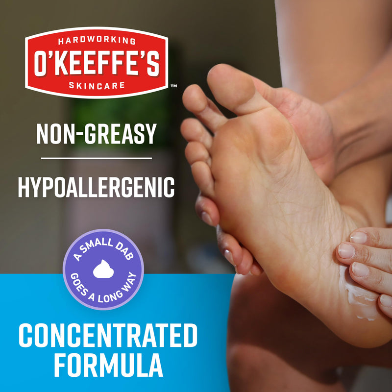 O'Keeffe's for Healthy Feet Night Treatment Foot Cream, 7 oz Tube | Relief for Extremely Cracked, Dry Feet, Instantly Boosts and Retains Moisture, Non-Greasy, Unscented, Repairing Skincare 7 Ounce (Pack of 1)