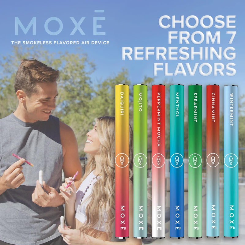 [Australia] - MOXE Natural Spearmint Air Inhaler | Non Electric Long-Lasting Flavored Air Refreshing Support | Oral Fixation Spearmint & Menthol Essential Oils, Craving Relief - 3 Pack 