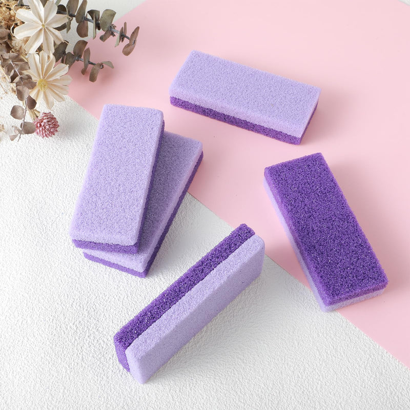 [Australia] - JJUNW Pack of 5 Pumice Stone for Foot Care, Double-Sided Pumice Stone Foot Care Callus Remover and Scrubber for Hard Skin on Feet and Body, Exfoliating and Smoothing the Skin (Purple) Purple 