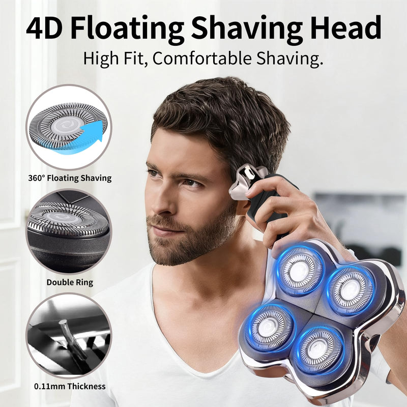 [Australia] - 2 Pack Head Shaver Replacement Heads Compatible with Skul Pitbulls Gold PRO,Silver PRO, Platinum PRO,Butterfly Kiss PRO - Hypoallergenic Stainless Steel Shaver Foil Replacement - 4D Floating Blade 2 Pack 