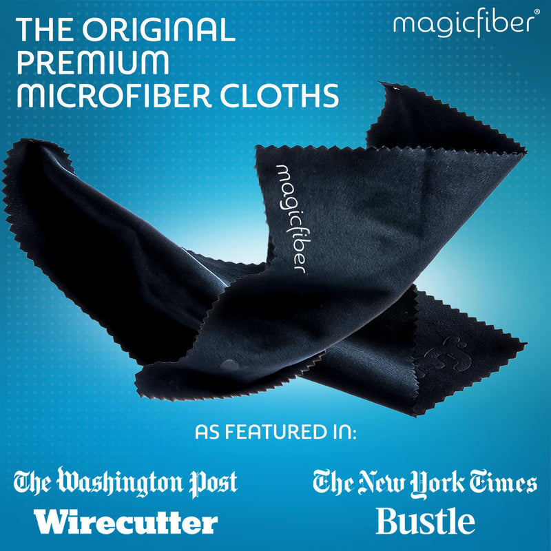 [Australia] - MagicFiber Glasses Cleaner Kit - 2 Eyeglass Cleaner Sprays + 2 Microfiber Cleaning Cloths - Premium Eye Glass Cleaners Spray and Glasses Wipes - Lens Cleaner Fluid, Microfiber Cleaning Cloth Set 