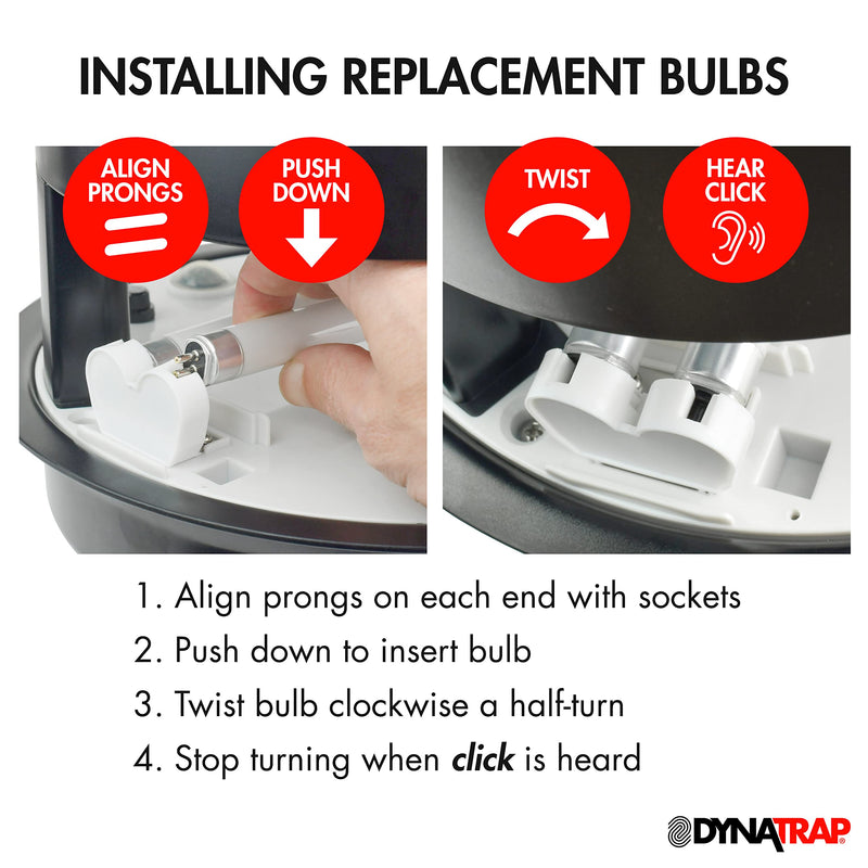 [Australia] - DynaTrap 32050 6-Watt UV Replacement Bulbs for 1 Acre DynaTrap Mosquito & Flying Insect Trap Models DT2000XL and DT2000XLP - 2 Bulbs,White 2 Count (Pack of 1) 
