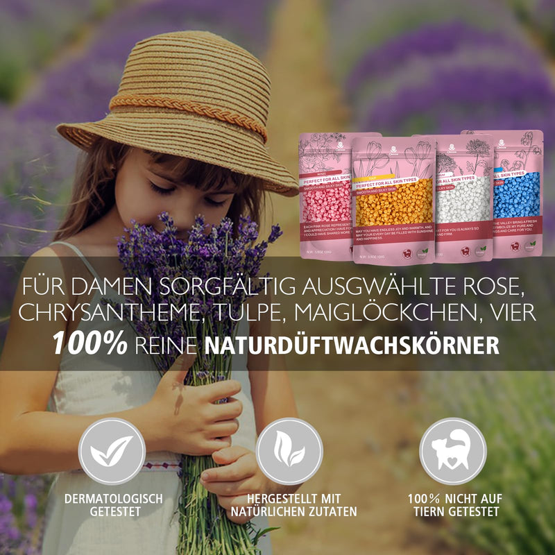 [Australia] - OMOZUN Waxing Set Wax Warmer Device: Wax Hair Removal Machine with LED Digital Display - Pure Natural Wax Machine for Depilatory Wax - Warm Wax Device Suitable for Nose Hair Wax (White) 1.36 kg (Pack of 1) White 