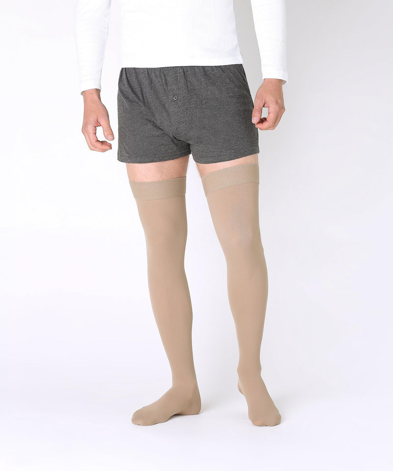 [Australia] - Pani TERESA MEDICA Medical Compression Stockings Women Men Thrombosis Stockings Support Stockings Knee-Length Compression Socks Class 2 20-30 mmHg Thrombosis Varicose Veins Edema Beige Size 2 - Long: A - Look at the third picture 