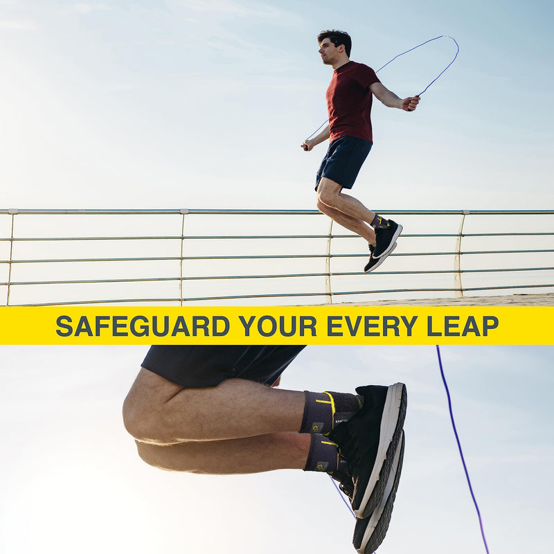 [Australia] - Bracoo FS60 Ankle Brace Pack of 2, Adjustable Ankle Bandage, Professional Ankle Brace for Plantar Fasciitis, Arthritis, ACL, Joint Pain, Heel Spurs, Black, S/M S/M 