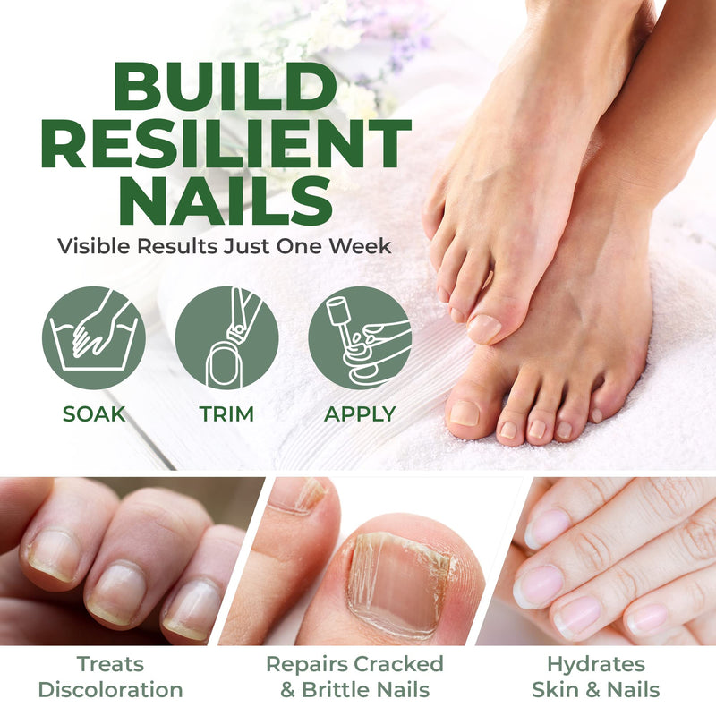 Perfecto Toenail Treatment with Tea Tree Oil - Fingernail and Toe Nail Treatment Extra Strength - Nail Repair Foot Nail Treatment - Renews Foot, Yellow & Cracked Nails 0.5 Fl Oz (Pack of 2)