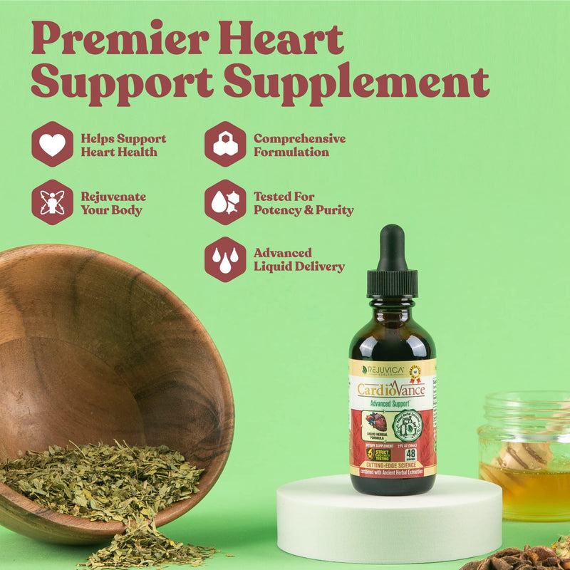 [Australia] - Rejuvica Health CardioVance - Heart Support Supplement - Liquid Delivery for Better Absorption - Hawthorne, Hibiscus, Arjuna, Olive Leaf & More! 1 