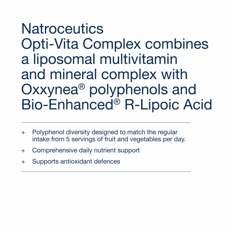 Opti-Vita Complex Multivitamin Capsules - Methylated Multivitamin with Oxxynea - Liposomal Multivitamins and Minerals - Activated B Vitamins - Vegan Multivitamin 60 Capsules