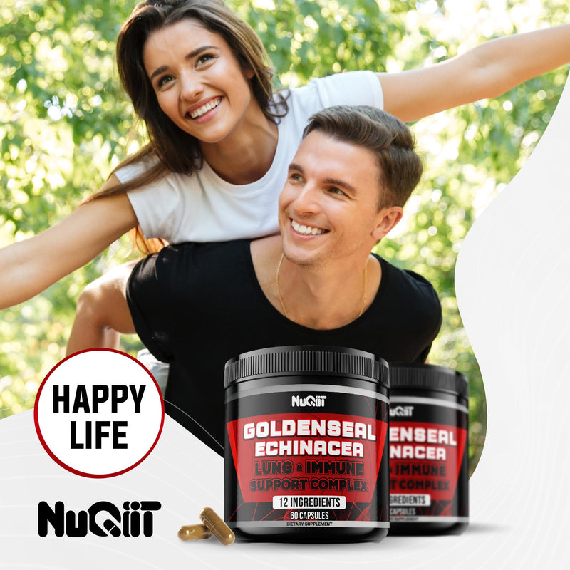 [Australia] - 1000mg Goldenseal Root Capsule with Echinacea, Panax Ginseng Root, Immune Support Complex as Elderberry, Garlic Bulb - 60 Capsules - Digestive Health, Body Balance & More - Goldenseal Root Powder 