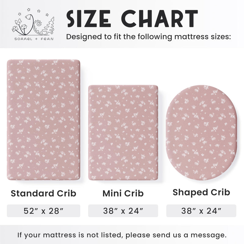 [Australia] - 2-Pack Crib Sheet for Standard Crib Mattress (Antique Rose) - Premium Fitted Sheets - Buttery Soft Cotton Blend Antique Rose Crib Sheets 