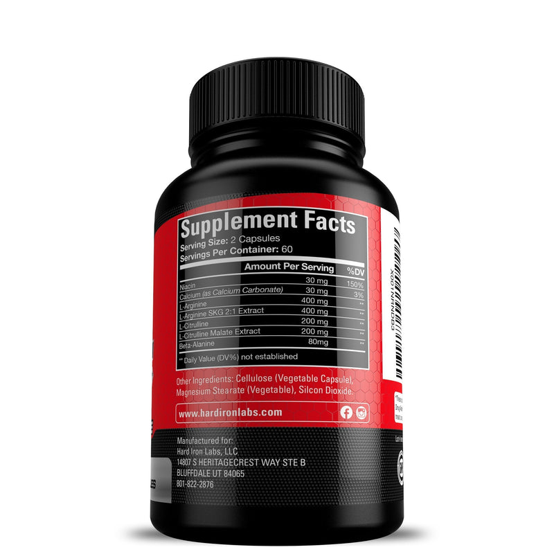 [Australia] - N.O. Nitric Oxide Booster with L-Arginine, L-Citrulline, Beta Alanine, AAKG - Non-GMO, Gluten-Free, Vegan - Pre-Workout Supplement for Muscle Growth, Stamina, Energy, Pumps, Vascularity - 120 Capsules 120 Count (Pack of 1) 