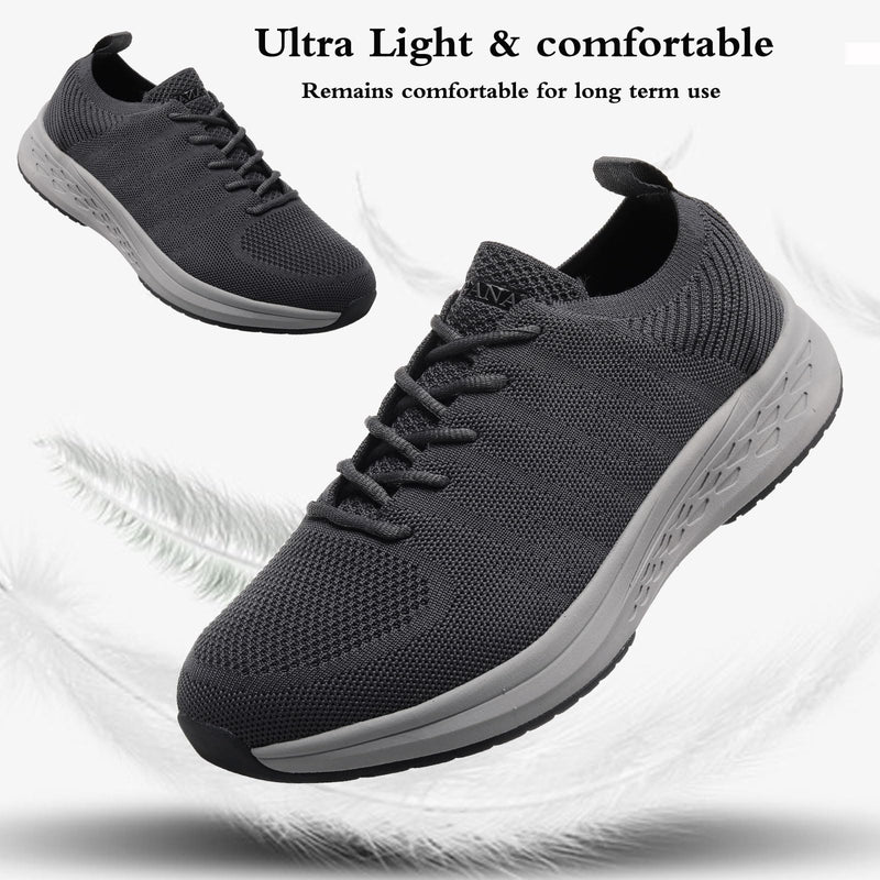[Australia] - Vogana Diabetic Sneakers for Men Walking Orthopedic for Swollen Feet | Foot Pain Relief 2306-grey 11 Wide 