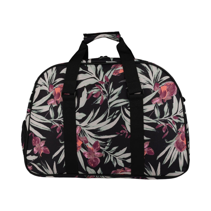 Roxy Duffel Bag | Travel | Work | Gym | Fitness | Beach | Everyday Carry | Recycled Materials Feel Happy - Anthracite Wind Swept Floral