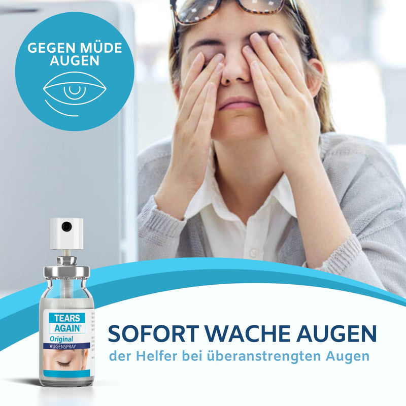 [Australia] - TEARS AGAIN Original XL eye spray against dry eyes 20ml - also suitable for children - Helps with tired, burning and irritated eyes - No preservatives - with liposomes 20 ml (pack of 1) 