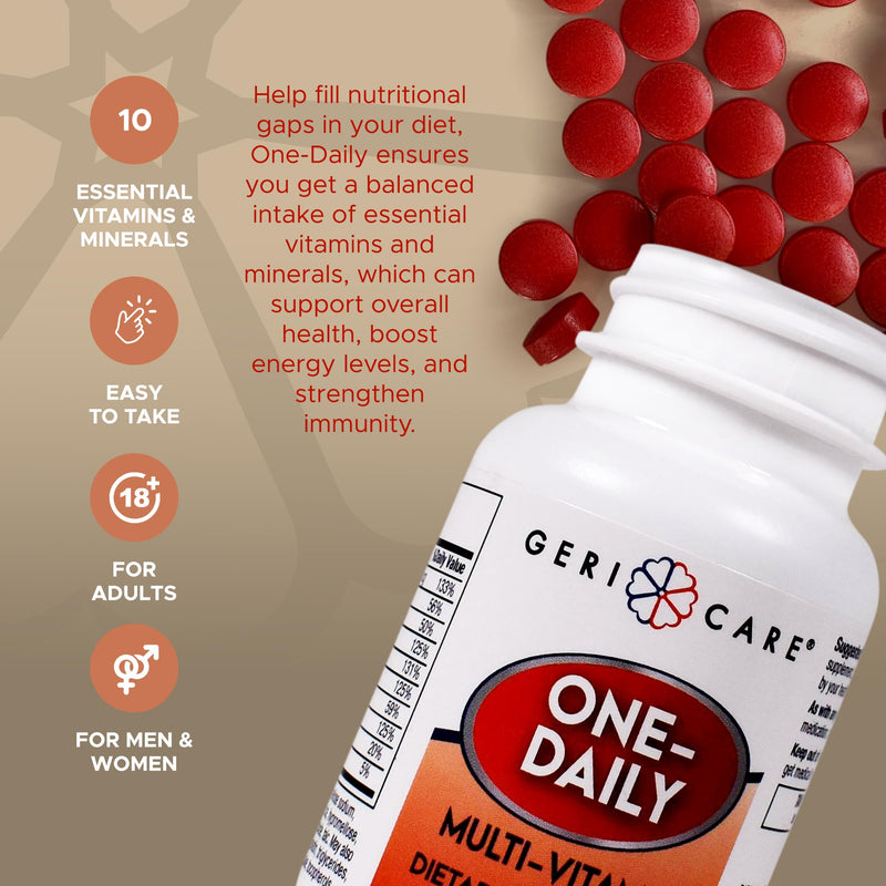 501-01 Multivitamin One-Daily Tablets 100 Per Bottle by Geri-Care Pharmaceuticals -Part no. 501-01 100 Count (Pack of 1)
