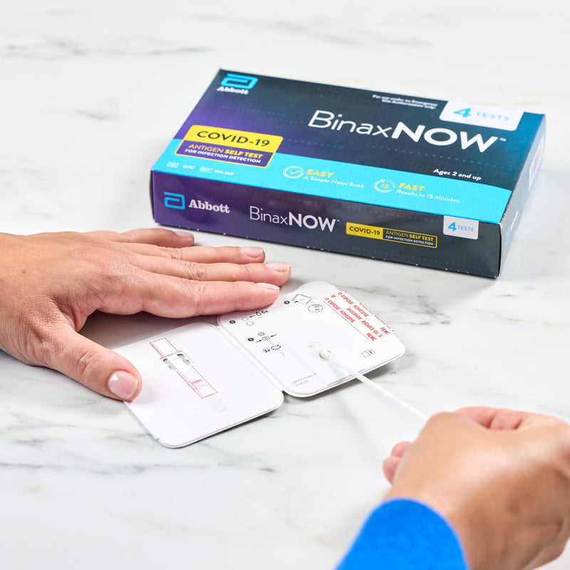 [Australia] - BinaxNOW COVID-19 Antigen Self Test, 1 Pack, 4 Tests Total, COVID Test With 15-Minute Results Without Sending to a Lab, Easy to Use at Home 4 Test Total 