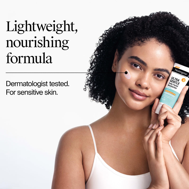 Neutrogena Ultra Gentle Daily Face Moisturizer, Fragrance-Free, 3.4 fl. oz | Suitable for Sensitive Skin, Vitamin B3, Pro-Vitamin B5, Vitamin E, Hydrating Moisturizer 3.4 Fl Oz (Pack of 1)