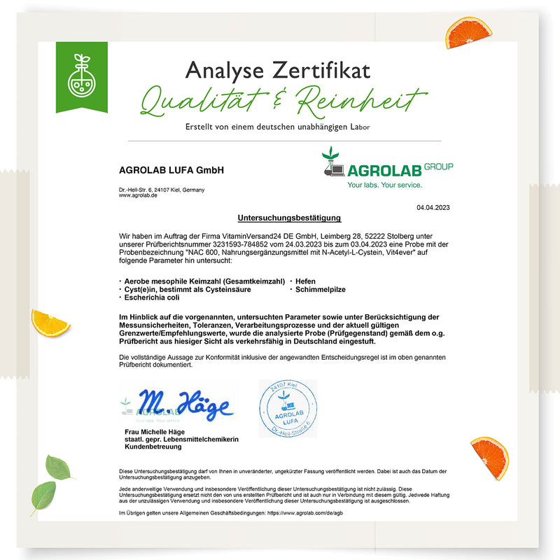 [Australia] - NAC - N-Acetyl L-Cysteine 180 capsules with 600 mg each - 6 month supply - Laboratory tested (active ingredient content & purity) - Vegan - High dosage - Premium quality 