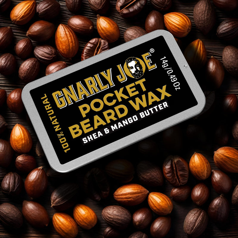 [Australia] - Gnarly Joe Pocket Beard Wax, Beard Styling & Smoothing Wax for Men, Triple Action: Style, Straighten and Care for Your Beard (14g) 14g (Pack of 1) 