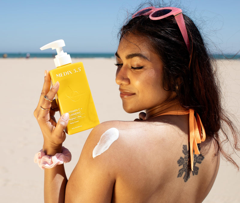MEDIX Vitamin C Cream + Niacinamide Brightening Body Lotion | Anti Aging Moisturizer Vitamin C Lotion For Women & Men To Soften The Look Of Dark Spots, Wrinkles, & Uneven Looking Skin Tone, 15 Fl Oz 3 - Vitamin C Brightening Cream 15 Fl Oz (Pack of 1)