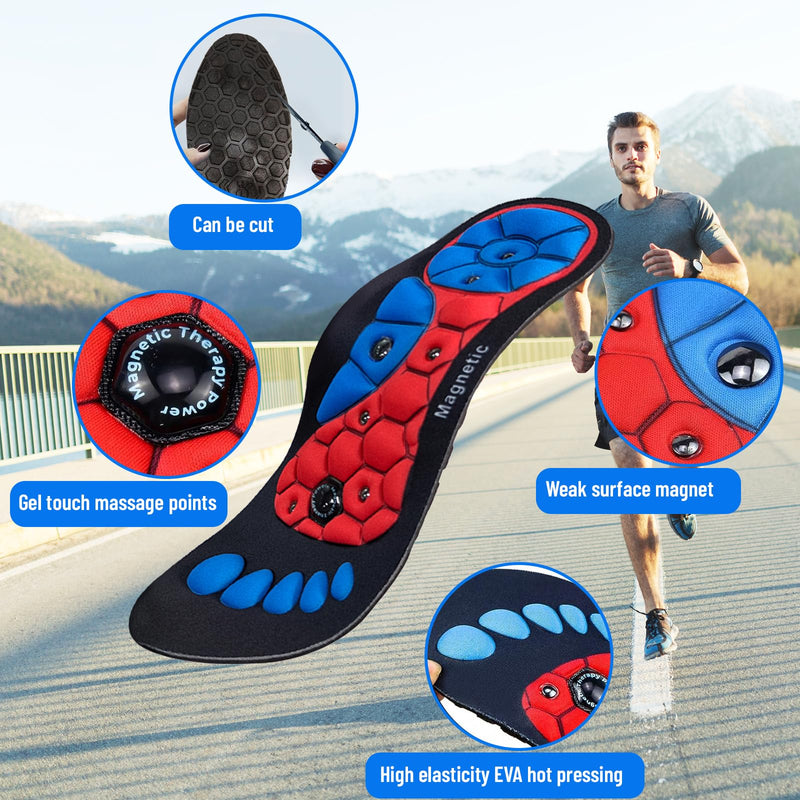 [Australia] - Magnetic insoles, Dwafill acupressure insoles, relieve foot fatigue, acupressure magnetic insoles, promote blood circulation, cuttable, suitable for men and women (S) S (35-39) 