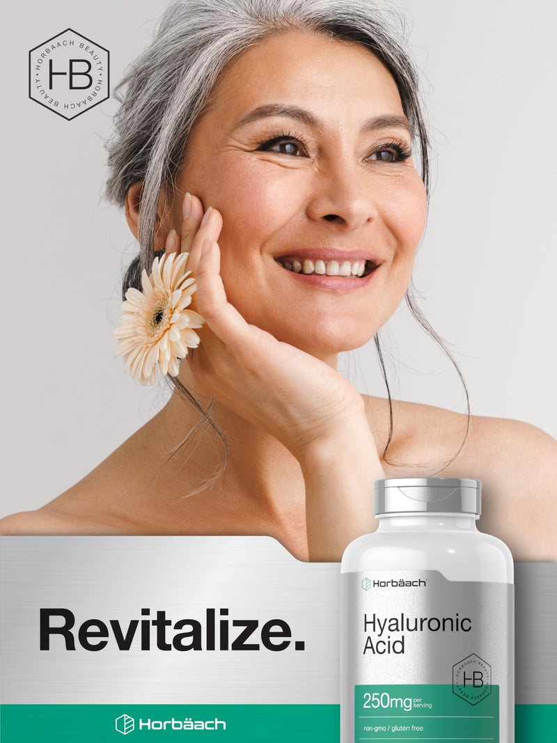 [Australia] - Horb√§ach Hyaluronic Acid Capsules | 250 mg | 240 Count | Non-GMO and Gluten Free Supplement 240 Count (Pack of 1) 
