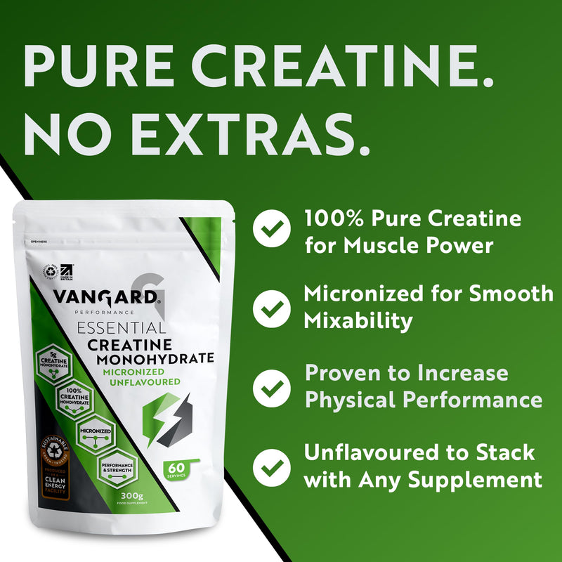 Vangard Creatine & Electrolytes Bundle - Micronised Creatine Monohydrate Powder with Electrolyte Hydration Drink for Strength, Performance, Recovery & Daily Hydration