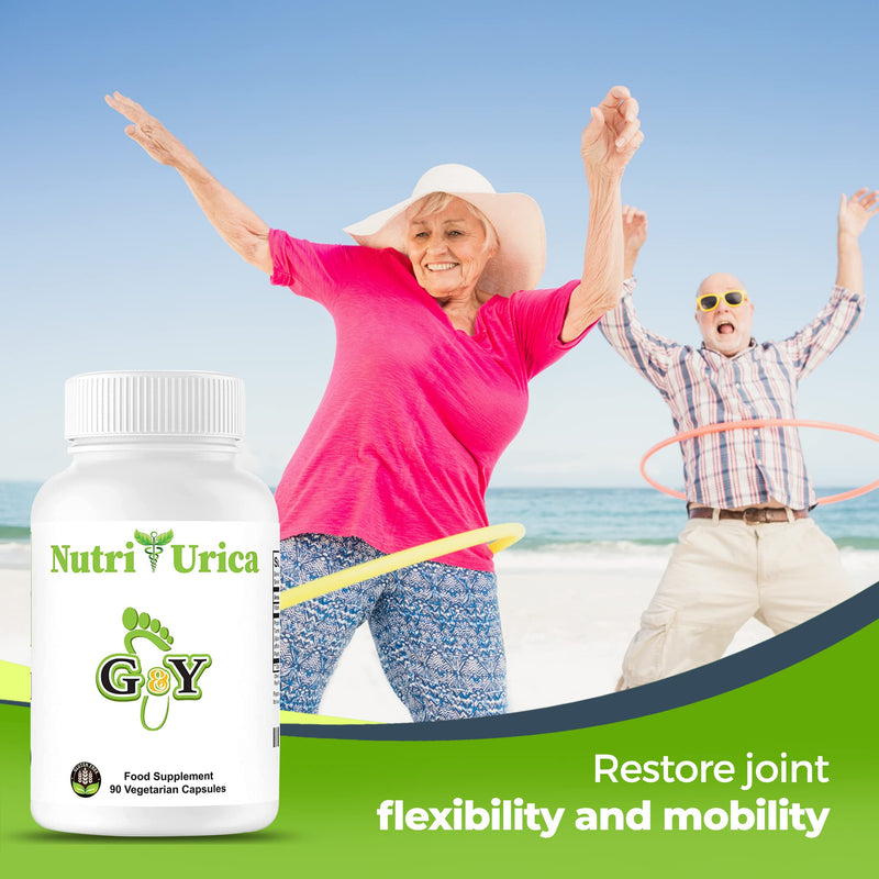 NutriUrica - Uric Acid Support with 6 Key Ingredients - 500 mg 90 Vegetarian Capsules