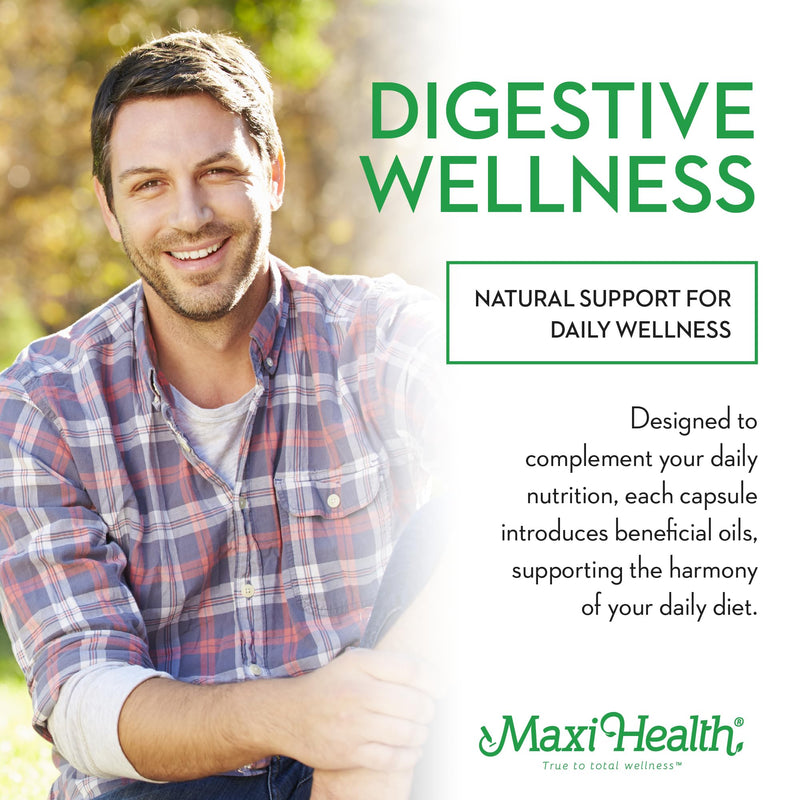 [Australia] - Maxi Health - Peppermint Oil with Ginger & Fennel Delayed Release Capsules - Digestion & Absorption Ingestible Dietary Supplement with Natural Essential Oil Ingredients - Digestive Health Support Unflavored 60 Count (Pack of 1) 