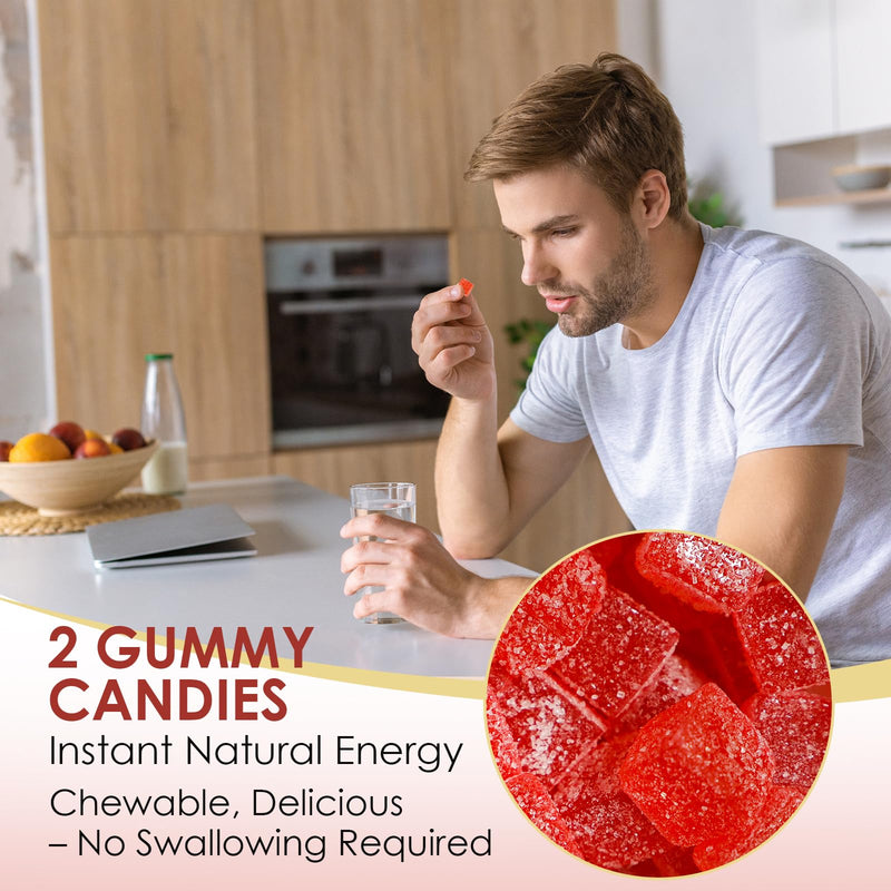 Spicy Blocks,Vegan Spicy Hot Peach Gummies for Men & Women- Formulated with Chilli, Ashwagandha, Maca Root & Tribulus Terrestris - Supports Calm & Hormonal Balance - 60 Pieces