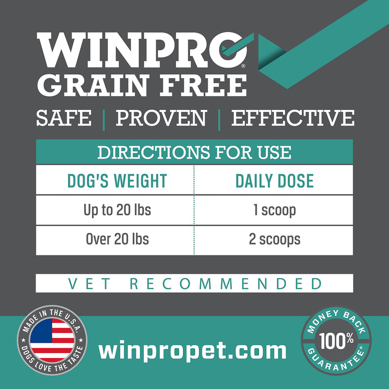 WINPRO Dog Probiotic Powder Meal Topper, Spray Dried Plasma with Prebiotics and Probiotics for Digestive Support and Gut Health for Dogs, All Breeds, Ages, and Sizes, 60 Scoops, Made in USA - PawsPlanet Australia