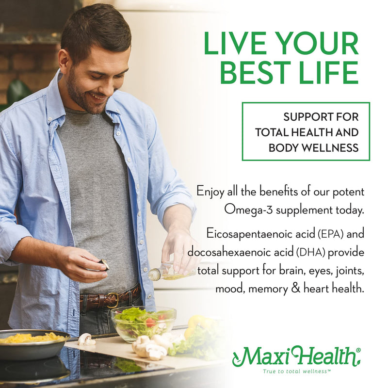 [Australia] - Maxi Health Omega 3 Fish Oil 2000mg ‚Äì Fish Oil Omega 3 Supplements with No Fishy Aftertaste ‚Äì Triple Strength EPA DHA ‚Äì Kosher Omega3 Supplement to Help Support Overall Wellness (100 Softgels) 100 Count (Pack of 1) 