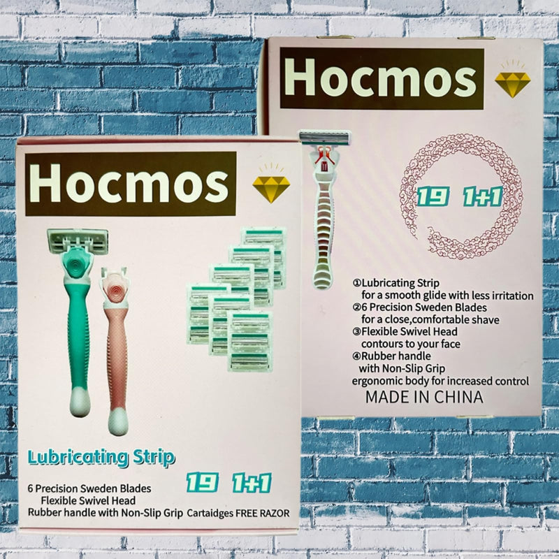 [Australia] - Razors for Women Sensitive Skin，6 blade Lady Shaving Razor for Women, Women’s razors for Shaving Including 1 Travel Razors for Women with 19 Blade Refills 