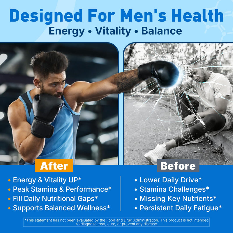 Methylated Multivitamin for Men Gummies + Omega-3, Supergreens & Lycopene | Methylfolate, B12, D3 K2, Vitamin A, C, E, B Complex for Methylation, Nutrition Gaps, Focus, Energy, Vegan, Sugar Free, 60 Ct 60 Count (Pack of 1)