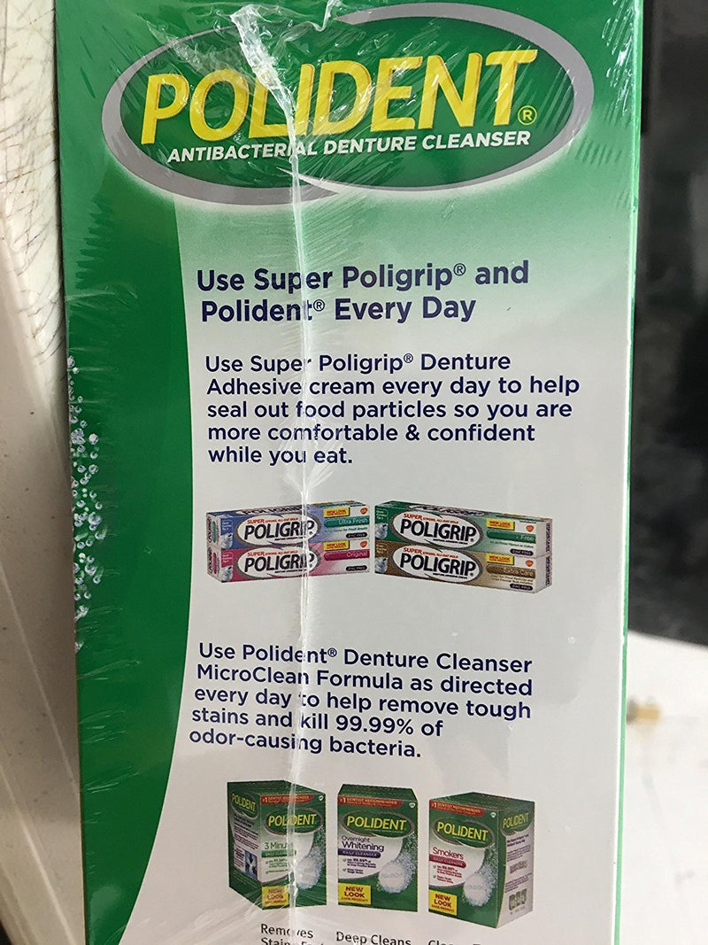 [Australia] - Improved Triple Mint Freshness - Polident Antibacterial 3 Minute Denture Cleanser 96 Tablets per Box (Pack of 2) 