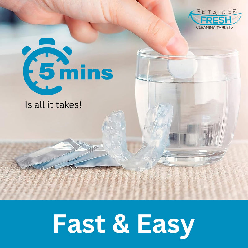 [Australia] - Retainer Cleaner Tablets - 36 Tablets 1 Month Retainer Fresh - Retainer Cleaning Tablets, Mouth Guard Cleaner, Denture Cleaner, Aligner Cleaner, Brite Retainer Tablets 