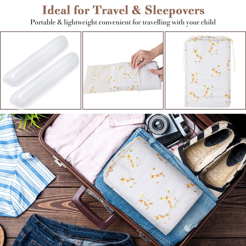 [Australia] - [2-Pack] Travel Bed Rails for Toddlers | Inflatable Bed Rails, Blow up Bed Rails for Kids | Toddler Bed Guard Rail for Full, Queen, King Size Beds | Portable Bed Rail for Home, Hotel Travel 