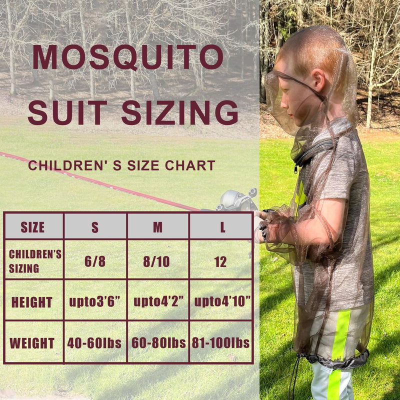 [Australia] - Aventik No-See-Um Mesh Youth Mosquito Jacket, Youth Mosquito Pants M&L Super Light, Keep Safe Cool, UV Protection Medium-Large 